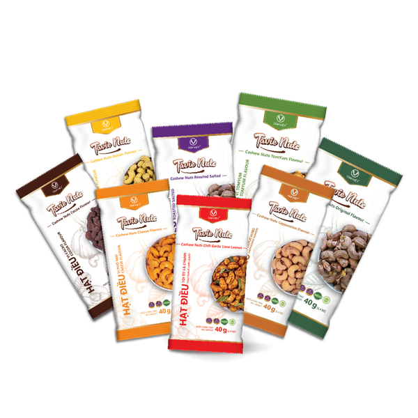  HẠT ĐIỀU GÓI 40GR CHỌN VỊ - ĂN VẶT HEALTHY ORGANIC - HẠT DINH DƯỠNG KHÔNG CHẤT PHỤ GIA 