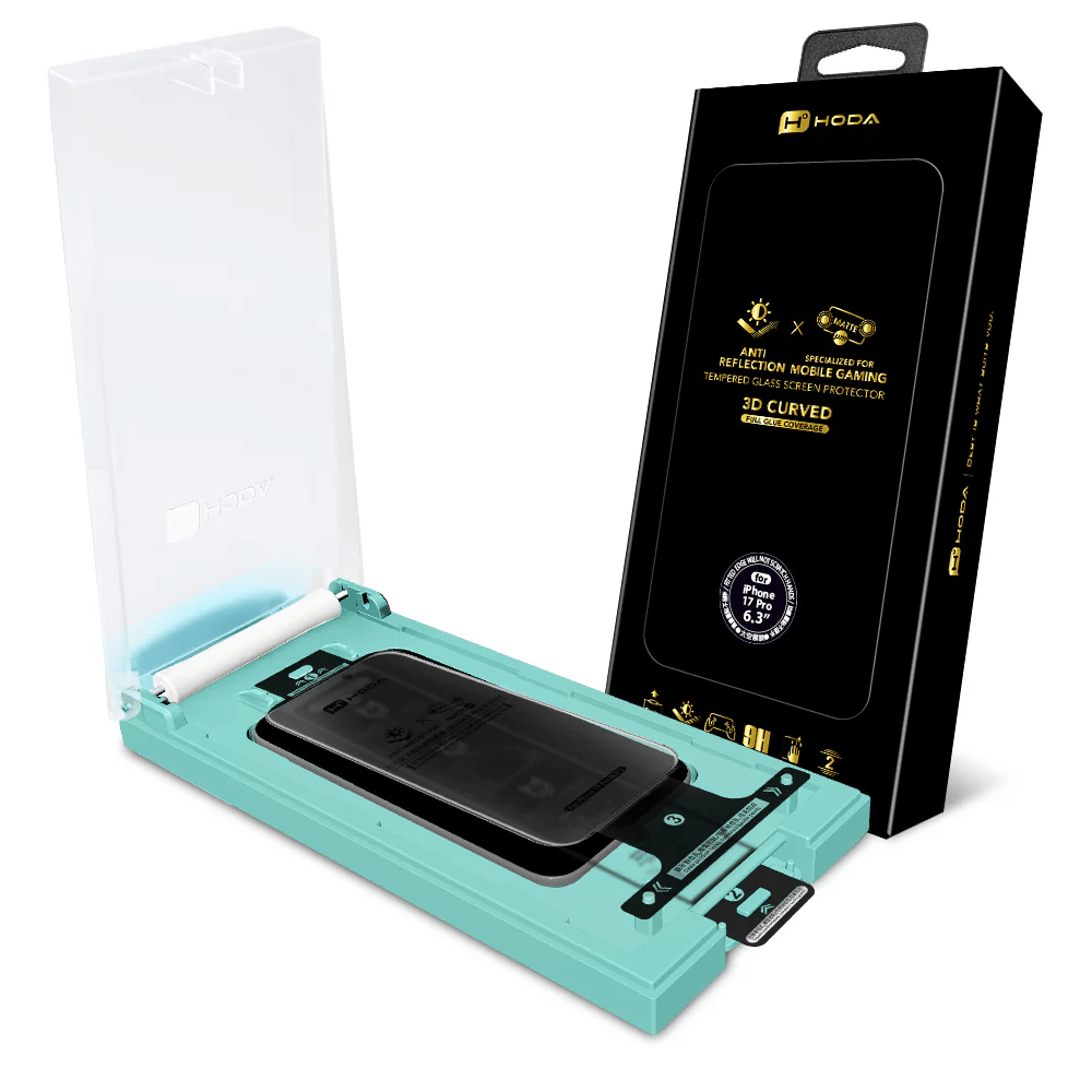 Kính Cường Lực iPhone 17 Series HODA 3D 2in1 Matte Chống Chói (Có Khung Trợ Dán)