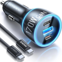 Tẩu Sạc Xe Hơi LISEN 170W GaN 2 Cổng USB-C và 1 Cổng USB-A