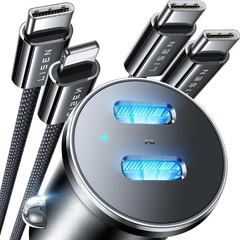 Tẩu Sạc Xe Hơi LISEN 90W Dual 2 Cổng USB-C