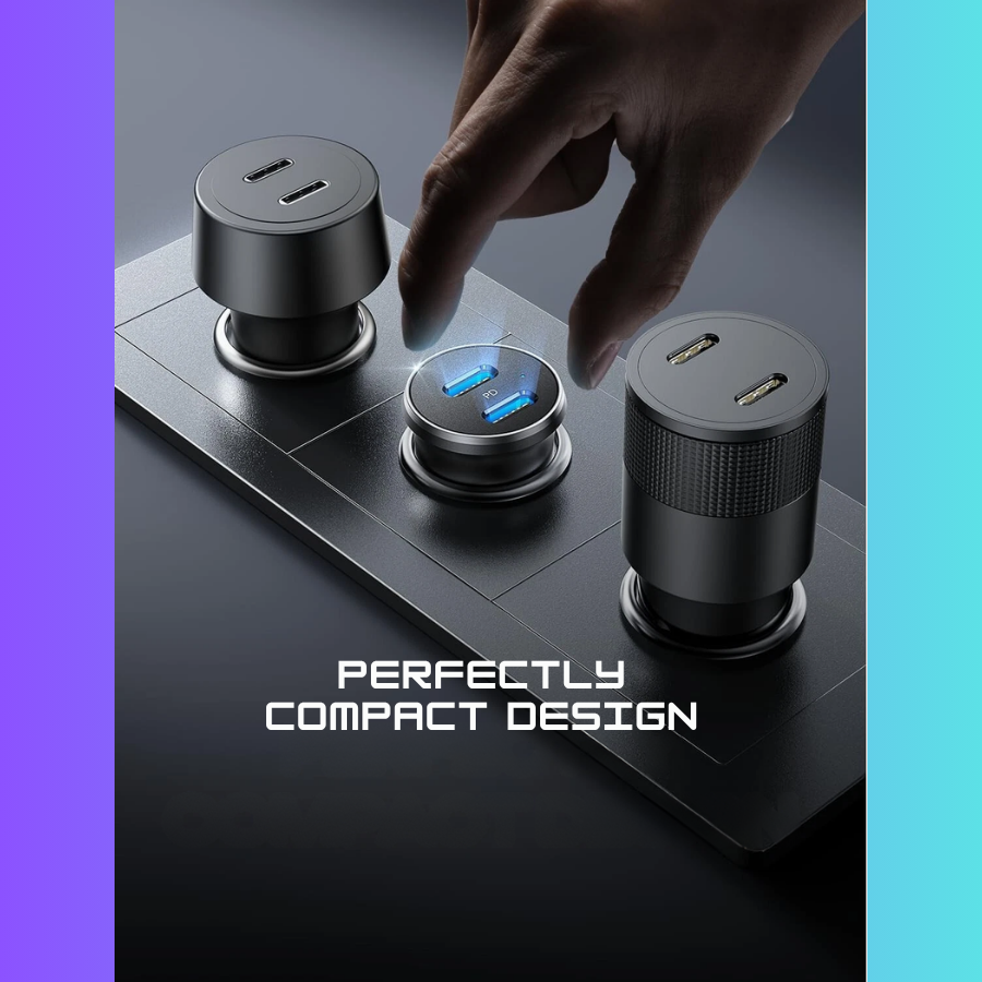 Tẩu Sạc Xe Hơi LISEN 90W Dual 2 Cổng USB-C