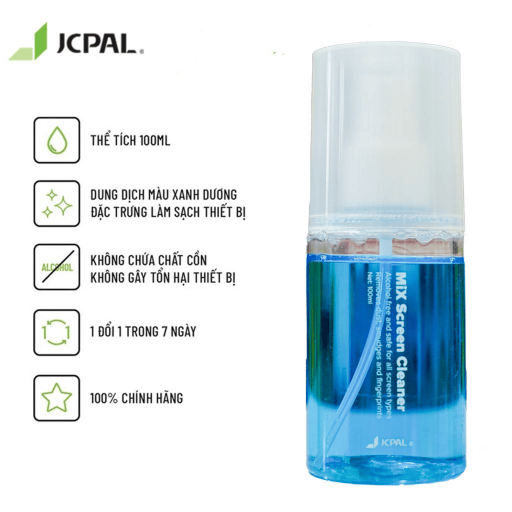 Bộ Vệ Sinh JCPAL Mix Screen Alcohol-Free 100ml