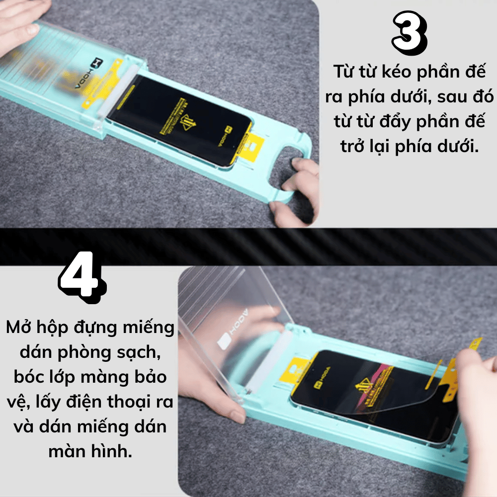 Kính Cường Lực iPhone 17 Series HODA 3D 2in1 Chống Nhìn Trộm (Có Khung Trợ Dán)