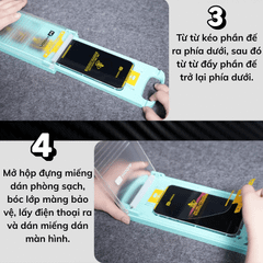 Kính Cường Lực iPhone 17 Series HODA 3D 2in1 Chống Nhìn Trộm (Có Khung Trợ Dán)