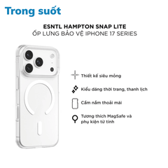 Ốp Lưng iPhone 17 Series Zagg ESNTL Hampton Snap Lite
