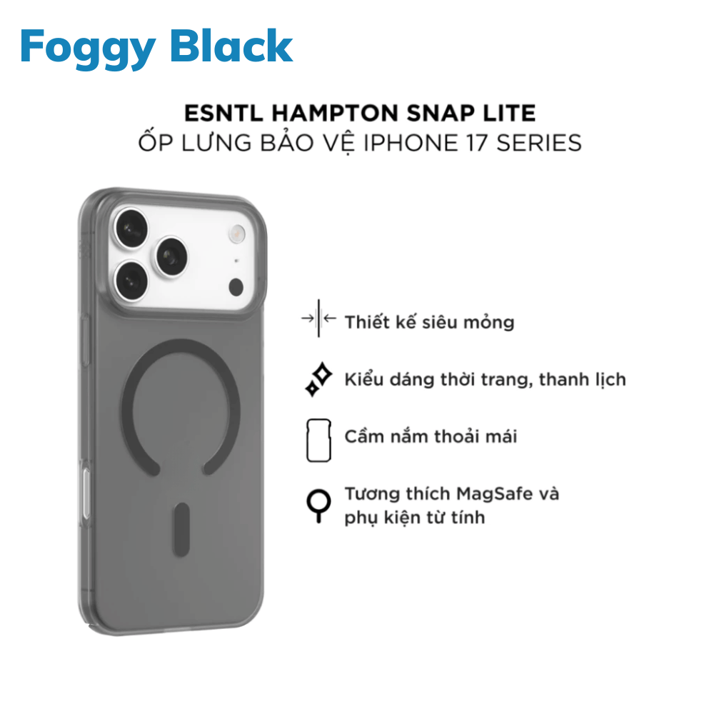 Ốp Lưng iPhone 17 Series Zagg ESNTL Hampton Snap Lite