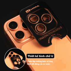 Kính Dán Lens Camera SLR Cho iPhone 17 Pro/ Pro Max HODA Sapphire (Monocular Like Design)