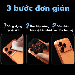 Kính Dán Lens Camera SLR Cho iPhone 17 Pro/ Pro Max HODA Sapphire (Monocular Like Design)