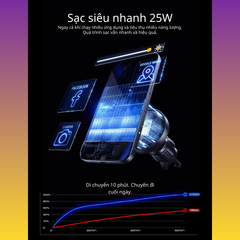 Sạc không dây cho xe hơi LISEN W116 Qi2.2 25W