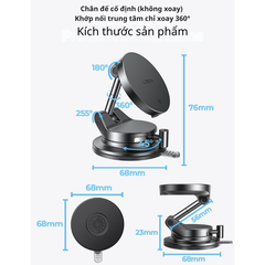 Sạc Không Dây Ô Tô LISEN W608 Pro Qi2.2 25W