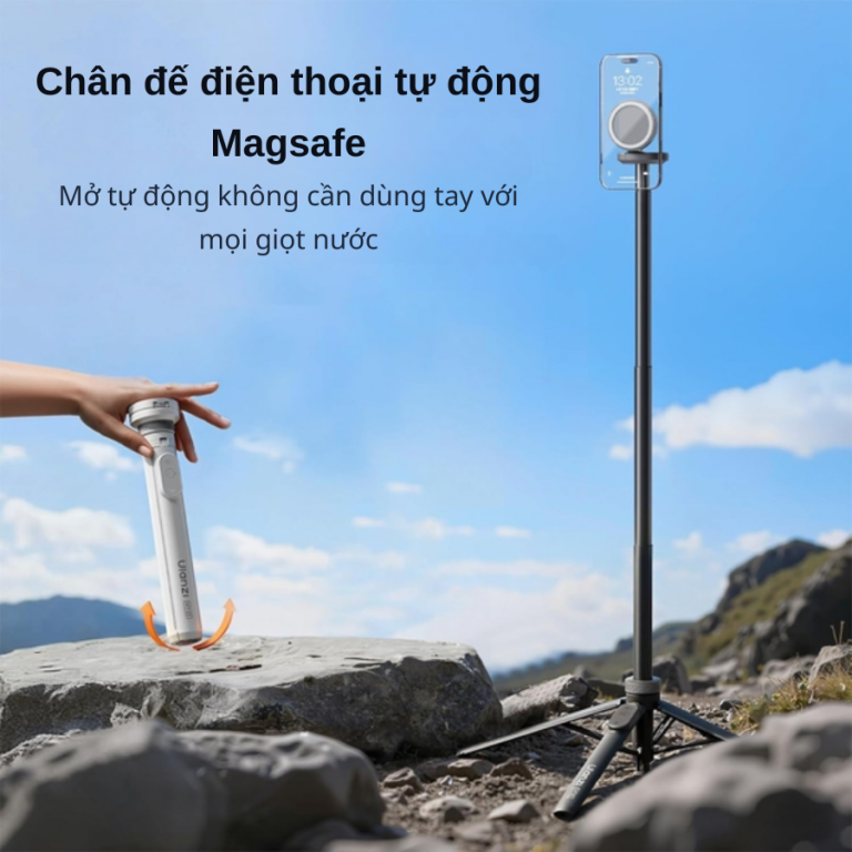 Tripod Ulanzi MT-85 Đen Chân Tự Bung Có Magsafe Tích Hợp Remote