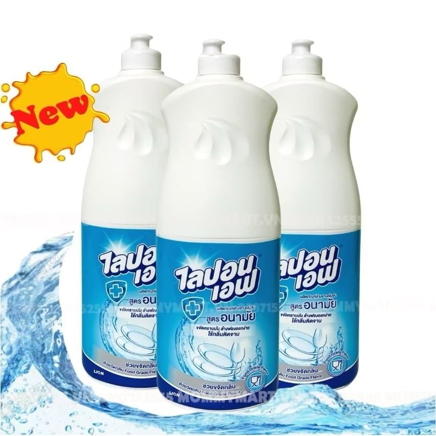 ￼Nước rửa chén bát thái  800ml màu xanh dương, chai nước rửa chén bát không mùi cực sạch