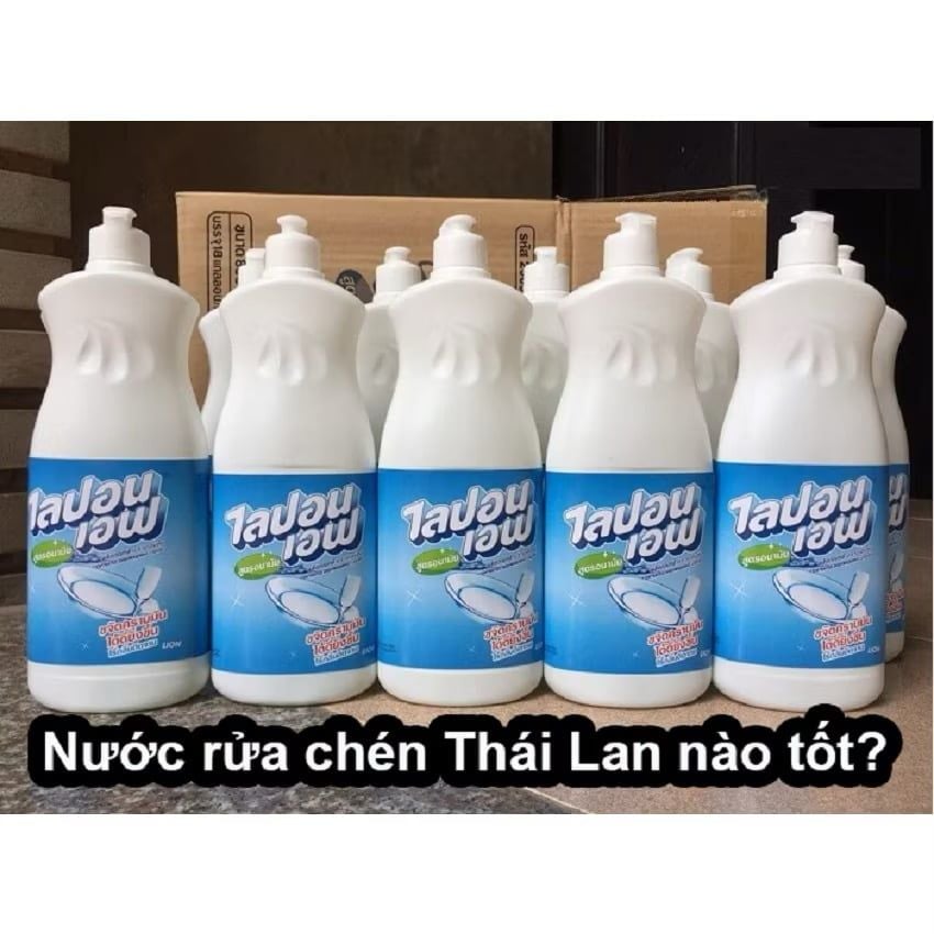 ￼Nước rửa chén bát thái  800ml màu xanh dương, chai nước rửa chén bát không mùi cực sạch
