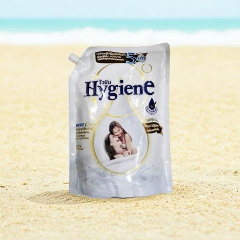Nước Xả Vải Hygiene màu trắng Thái Lan Đậm Đặc Lưu Hương Lâu Làm Mềm Vải Hương Nước Hoa Túi 1100ml