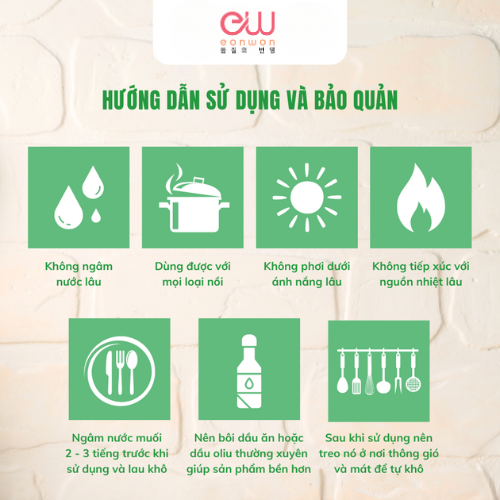 Vá múc canh lớn Eonwon large soup ladle