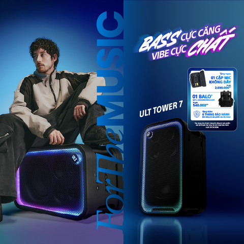 ULT TOWER 7 | Loa tiệc không dây Sony SRS-ULT700: Âm trầm đỉnh cao, bùng nổ không gian lễ hội