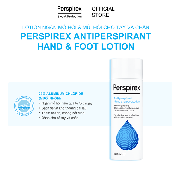  Lotion ngăn mồ hôi cho tay & chân Perspirex Antiperspirant Hand & Foot lotion 100ml 