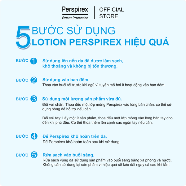  Lotion ngăn mồ hôi cho tay & chân Perspirex Antiperspirant Hand & Foot lotion 100ml 