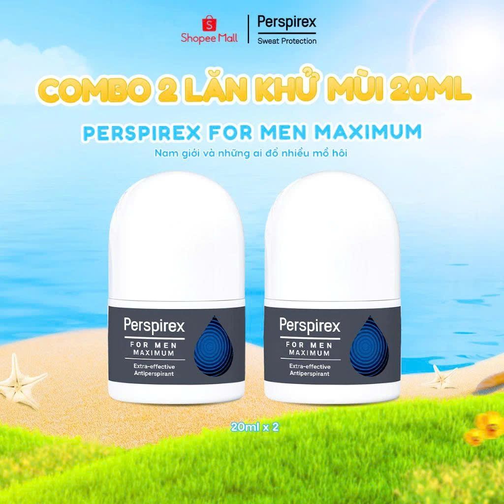  Combo 2 Lăn khử mùi Perspirex For Men Maximum 20ml 