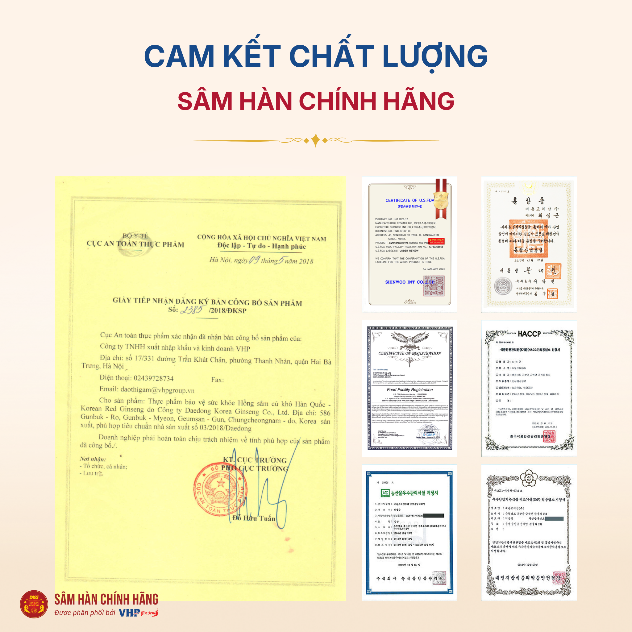  Hồng sâm củ khô 6 năm tuổi (Korean Red Ginseng 6Y 3-5 Root) 75g/hộp 