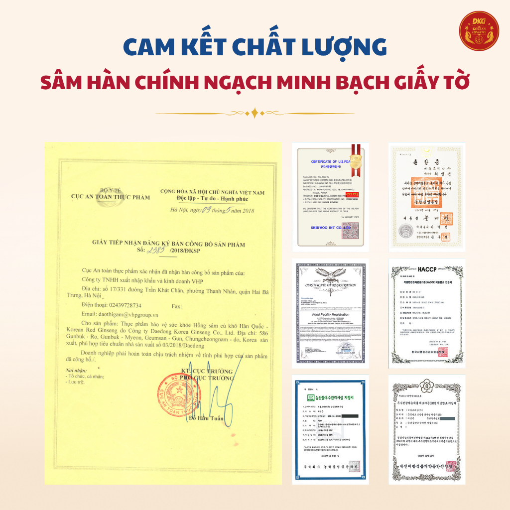  Hồng sâm củ khô HQ Good 75g số 30 (5 củ) - Daedong 
