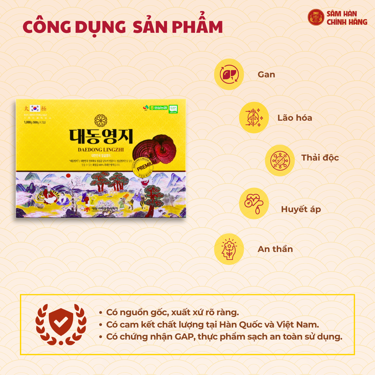  Nấm Linh Chi 500g - Daedong 