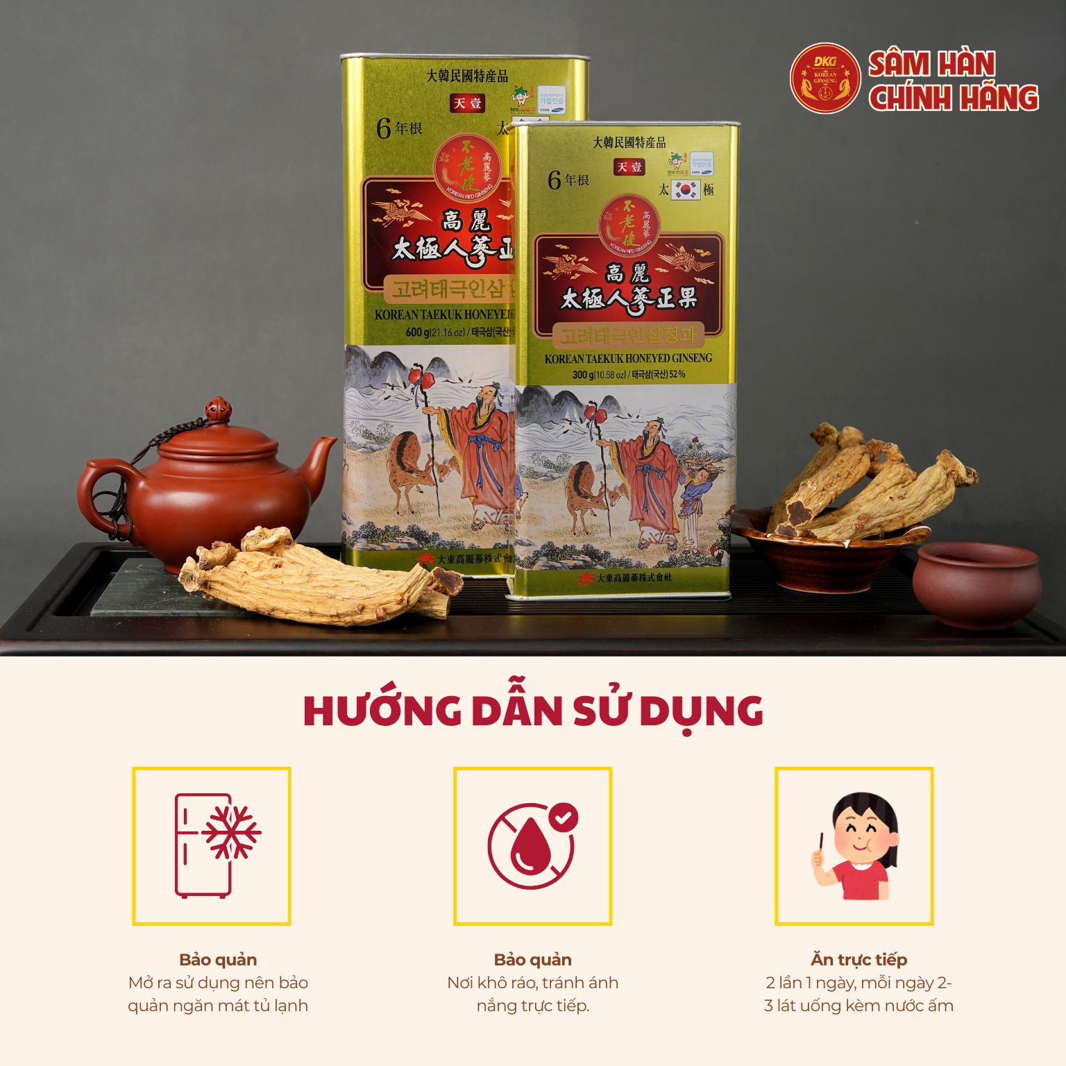  Korean Taekuk Honeyed Ginseng 600g (Thiên sâm) - Daedong 