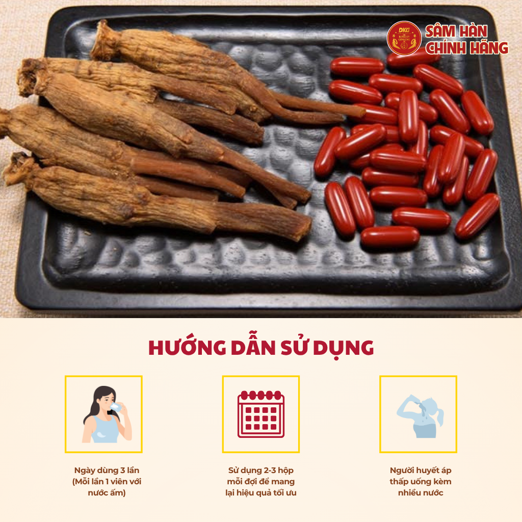  Korea Red Ginseng capsule Premium (120 viên) - Daedong 