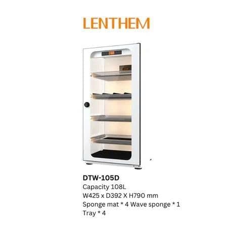 Tủ chống ẩm cao cấp Lenthem DTW-105D, Đèn Led, Chính hãng, Có CO/CQ