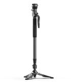 Chân máy đơn sợi carbon nhỏ gọn COMAN M1S có khóa tháo lắp nhanh Arca (Giá đỡ chân không thể tháo rời)