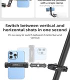 Kẹp kim loại COMAN DC2 có đầu bi xoay 360°, kẹp tay ma thuật có lỗ 1/4 3/8