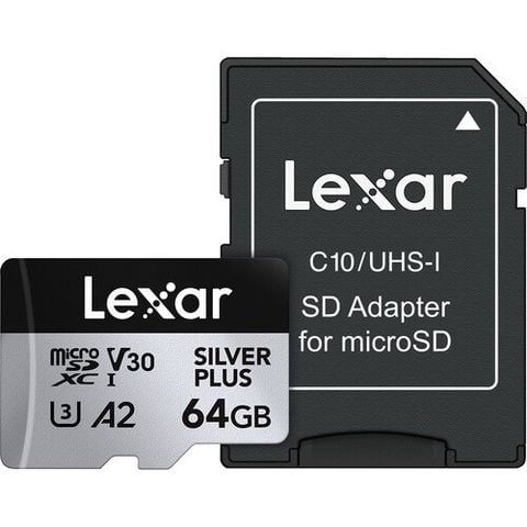 Thẻ nhớ MicroSD Lexar 64GB Professional SILVER PLUS UHS-I