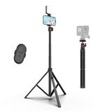 Chân máy điện thoại Coman MT65 74,8 inch bằng hợp kim nhôm có thể thu vào, đầu bi 360°