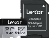 Thẻ nhớ MicroSD Lexar 512GB Professional SILVER PLUS UHS-I
