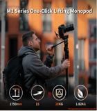 Chân máy ảnh đơn sợi carbon COMAN M1 Pro 1645mm tháo lắp nhanh Khóa chân chịu tải 20kg