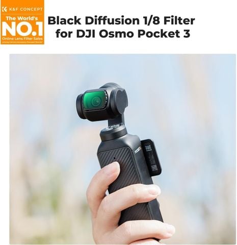 Kính lọc Filter K&F Concept Nano X Black Diffusion 1/8 For DJI Osmo Pocket 3, Tặng tấm dán màn hình