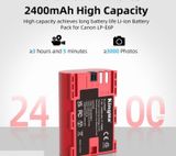 Bộ Pin Sạc đôi Kingma for Canon LP-E6P, 2400mAh