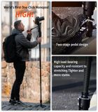 Chân máy ảnh đơn COMAN M1 Pro V5 có đầu thủy lực, tháo lắp nhanh bằng một cú nhấp chuột và chiều cao tối đa 1750mm