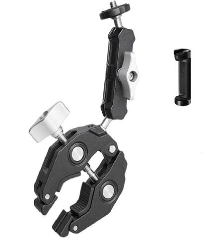 Kẹp kim loại COMAN DC2 có đầu bi xoay 360°, kẹp tay ma thuật có lỗ 1/4 3/8