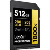 Thẻ nhớ Lexar Professional 1800x SDXC UHS-II U3 V60 512GB