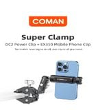 Kẹp kim loại COMAN DC2 có đầu bi xoay 360°, kẹp tay ma thuật có lỗ 1/4 3/8