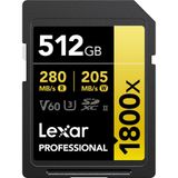 Thẻ nhớ Lexar Professional 1800x SDXC UHS-II U3 V60 512GB