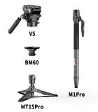 Chân máy ảnh đơn COMAN M1 Pro V5 có đầu thủy lực, tháo lắp nhanh bằng một cú nhấp chuột và chiều cao tối đa 1750mm