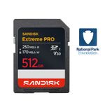 Thẻ nhớ SDXC Sandisk 512GB 250/170MB/s Extreme Pro-Pluss UHS-I