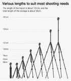 Chân máy ảnh đa năng ngang COMAN KX3939Mini A32&V1 có đầu xoay và đầu bi 360°, 1810mm, tải trọng 5KG
