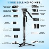 Chân máy ảnh Monopod COMAN M1V5, thao tác nhanh