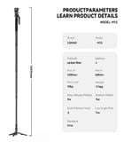 Chân máy đơn sợi carbon nhỏ gọn COMAN M1S có khóa tháo lắp nhanh Arca (Giá đỡ chân không thể tháo rời)
