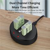 Pin Sạc đôi Ver 1 máy ảnh Kingma cho Canon NB-13L