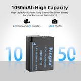 Pin Sạc Kingma Panasonic DMW-BLC12 1050mAh V4