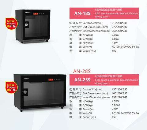 Tủ Chống ẩm Andbon AN-18S đứng, Model New 2025